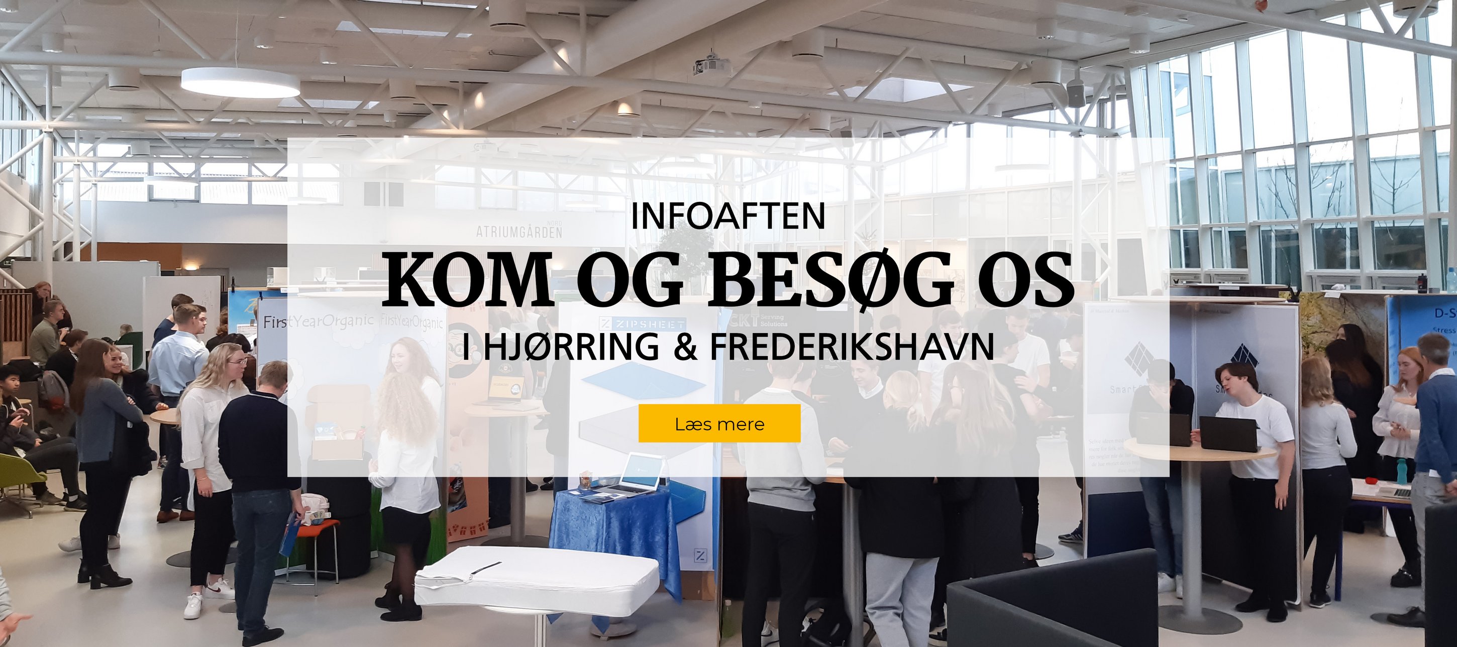 Banner med info om Åbent hus